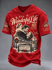 Men's Christmas Print Casual T-shirt