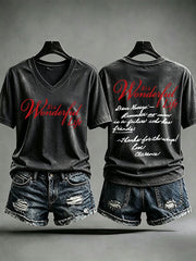 Women's It's A Wonderful Life Christmas Print Casual T-shirt